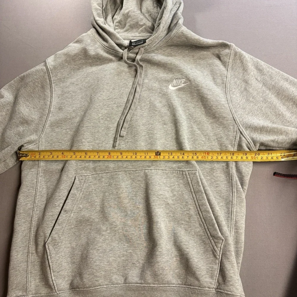 Nike Sportswear Women’s Small Gray Fleece Pullover Hoodie Mini Swoosh Logo